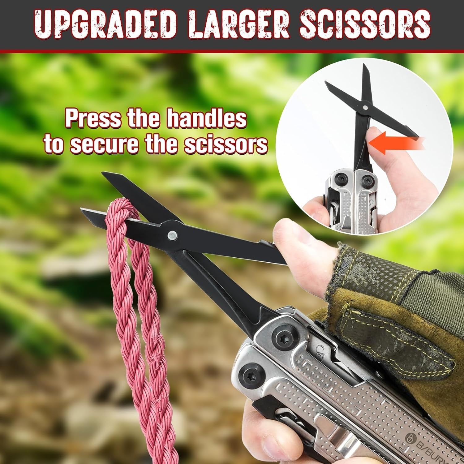 BIBURY Multitool Pliers Stainless Steel Multi Tool Rope Cutter Screwdriver Fold