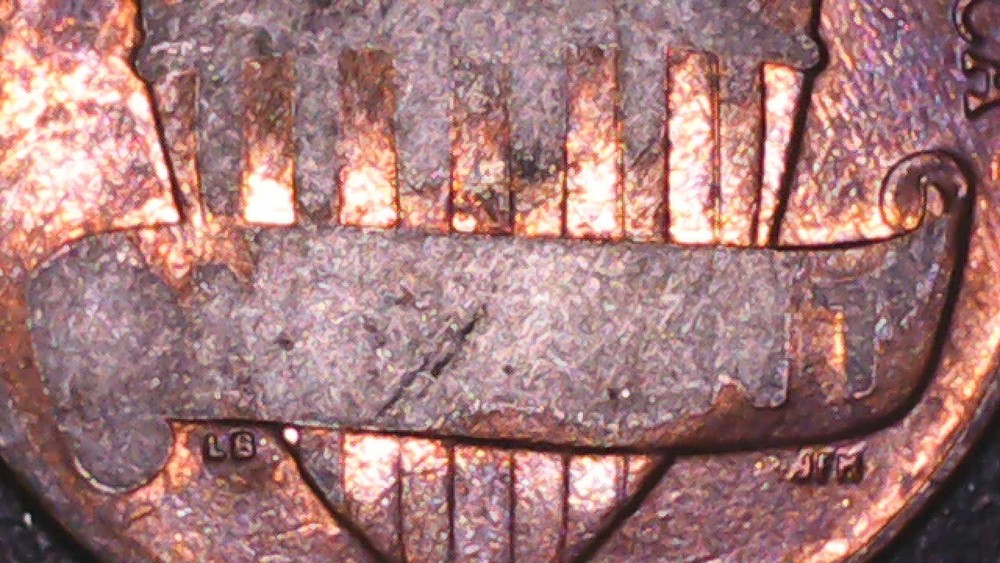 2017 D Lincoln cent Mint Error Missing "ONE CENT" 2.5g FREE SHIPPING