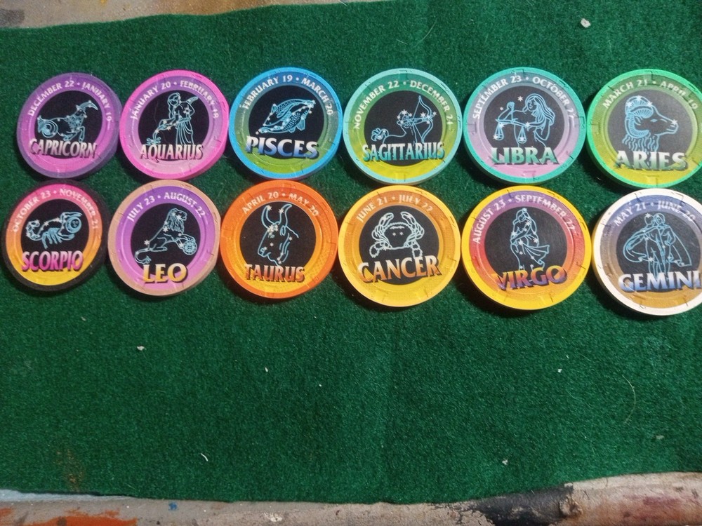 Complete Sample Set Paulson Zodiac/Astrology Chips