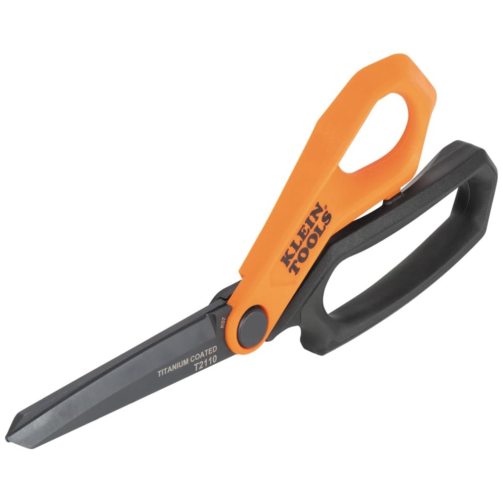 Klein Tools Titanium Coated Professional Scissors For Heavy Duty Cutting