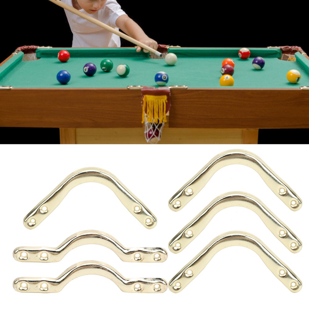 6Pcs Billiards Corner 4in Pool Table Pocket Brackets Set Accessories For MU