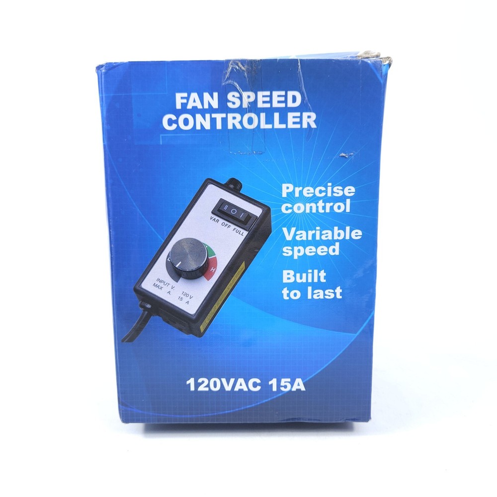 Variable Fan Speed Controller 120V 15AmpFor Exhaust / Inline Duct Fan