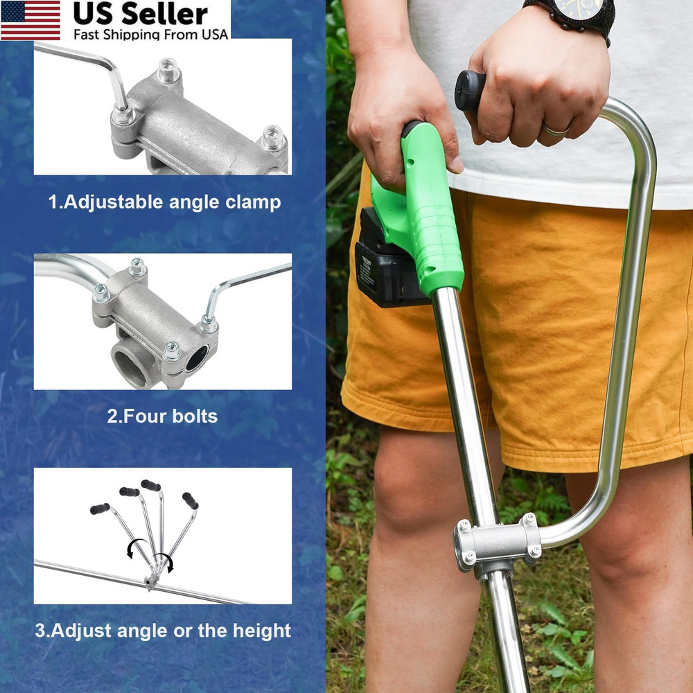 Weed Eater Handle, Grip Trimmer Handle Ergonomic Silver