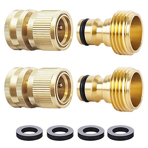 Garden Hose Quick Connect Solid Brass Quick Connector Garden Hose 2 Sets