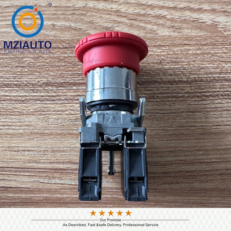 Emergency Stop Button Switch For Schneider XB4BS8444 Ø22 Mushroom Head Ø40 2 NC