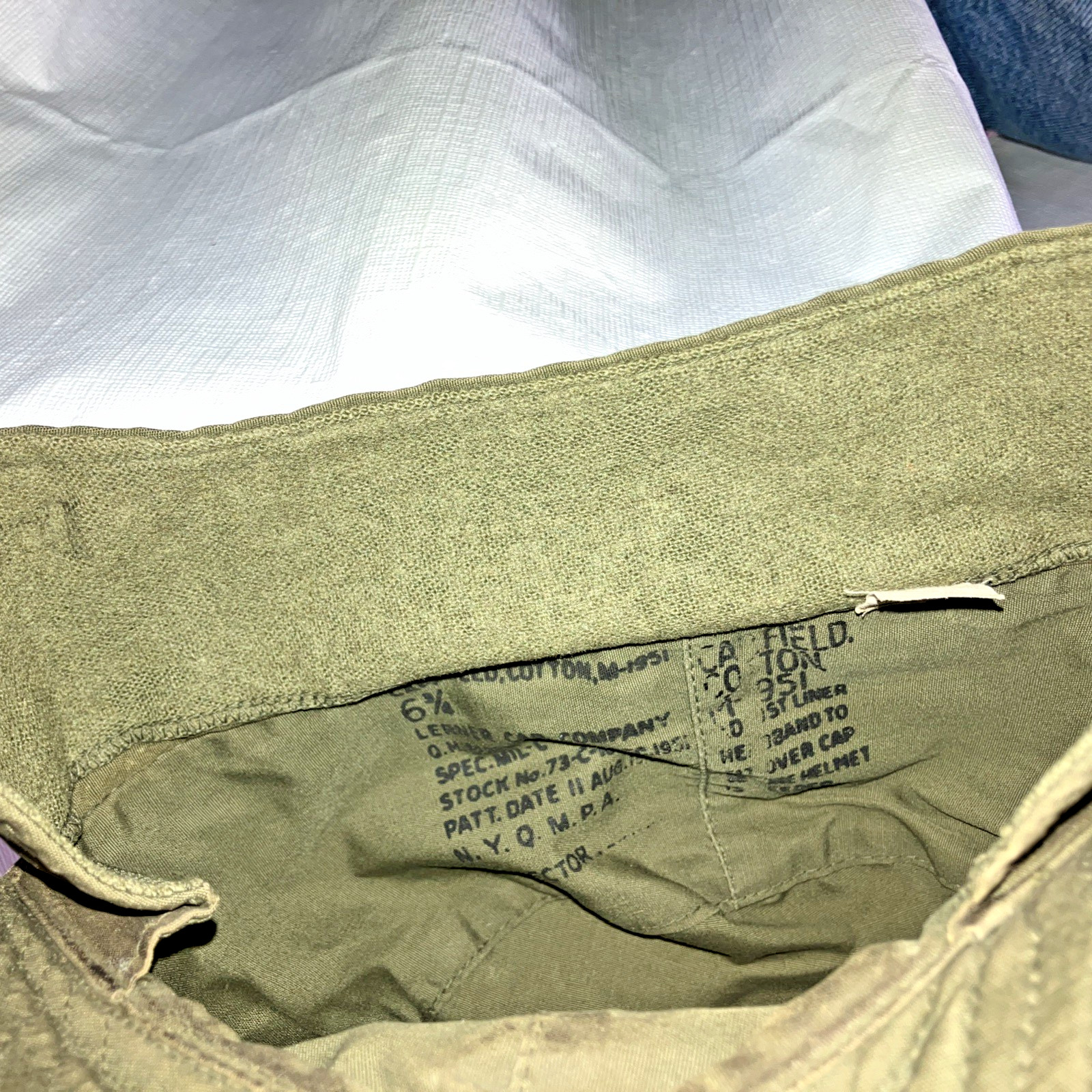 M51 FIELD CAP Dated 1951 6 3/4 ranger airborne mp armor hat fatigue mash patrol