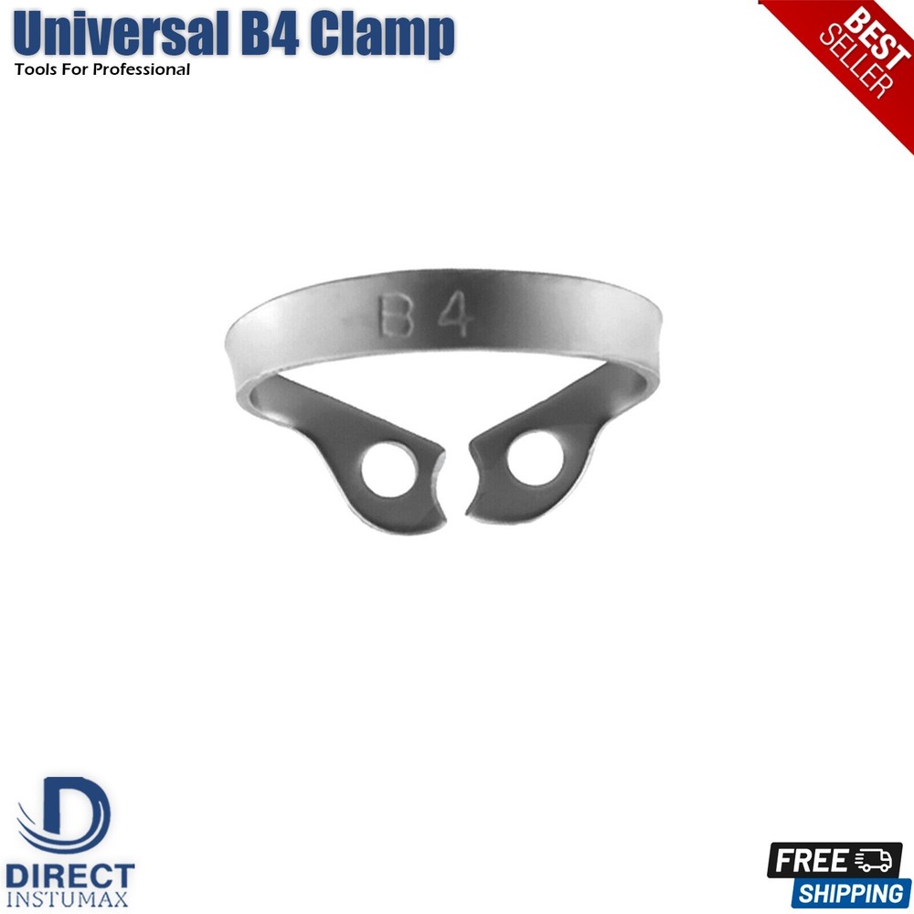 4PCS Endodontic Basic Rubber Dam Kit Light Ivory Clamp Forceps Rubber Dam Frame