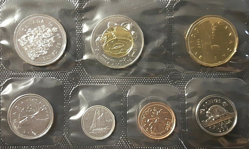 1999 Nunavut Canada Uncirculated Proof Like Mint Set, original envelope & COA