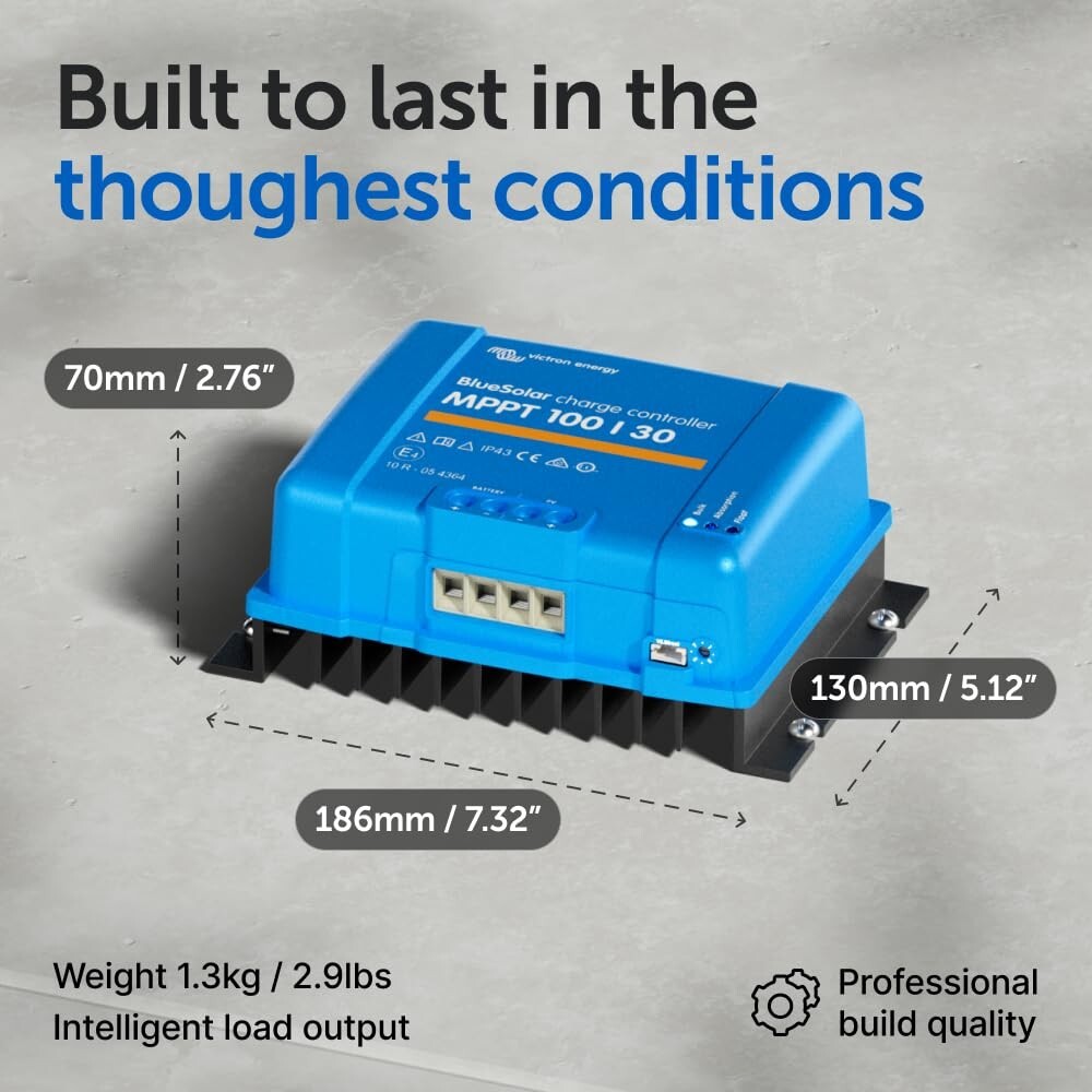 Victron Solar MPPT 100/30 Charge Controller – 12V/24V, Bluetooth Built-In