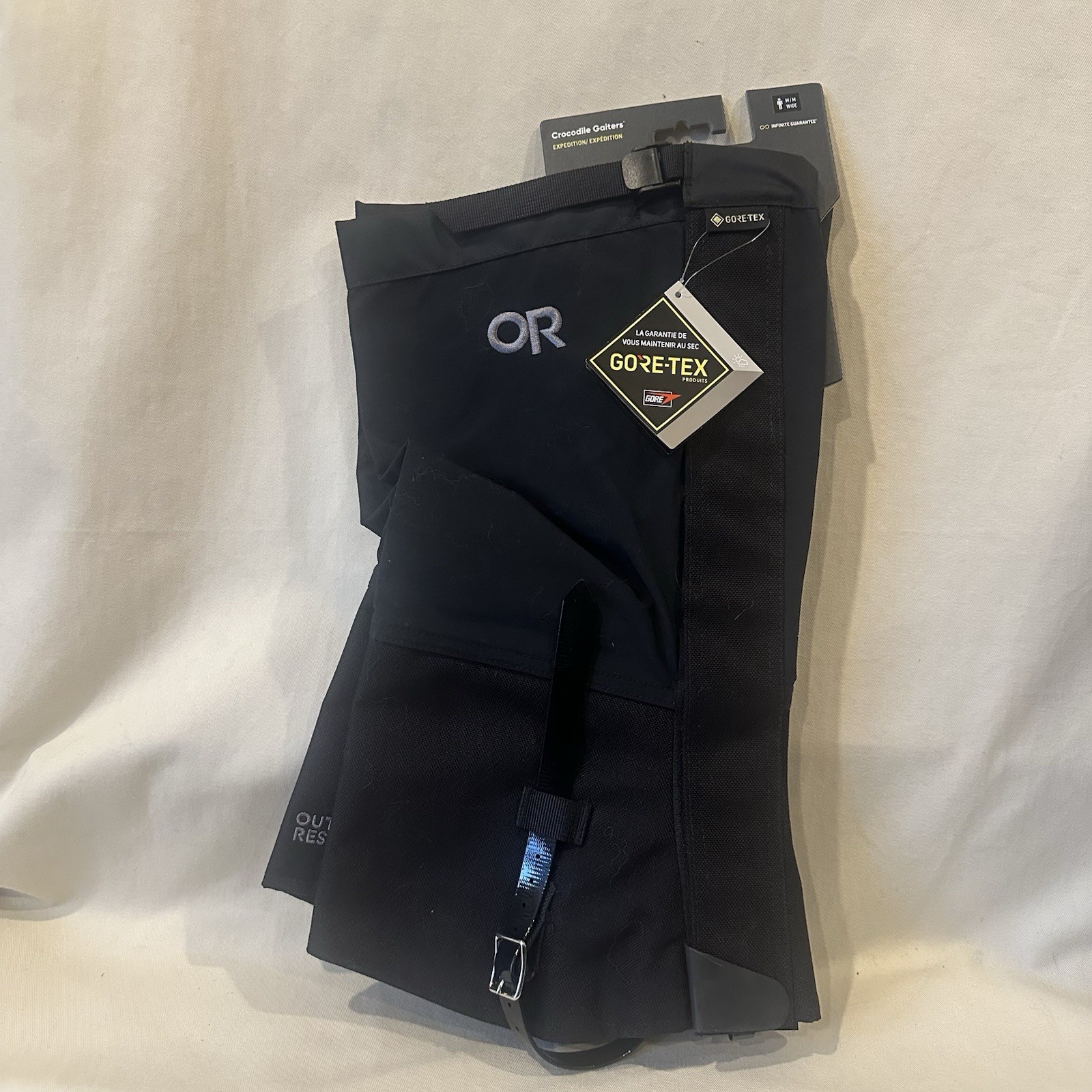 NEW Outdoor Research Expedition Crocodile Gore Tex Gaiters Men Wide M Black
