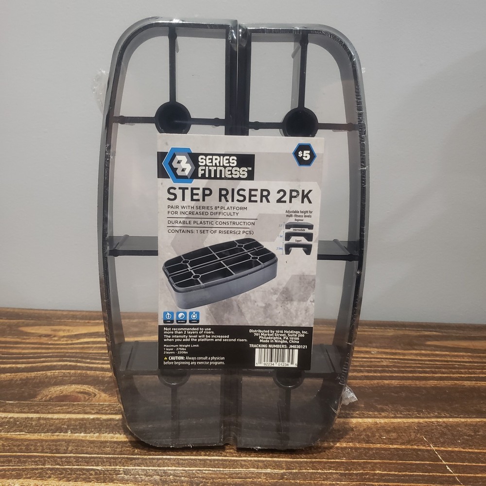 Step Riser 2 Pack for 8" Platform Series Fitness New