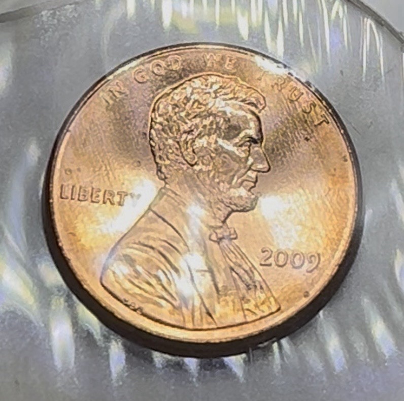 2009 Lincoln Cent BU Gem Log Cabin