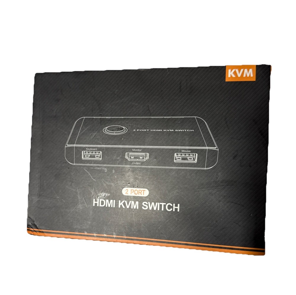 KVM Switch HDMI 2 Port Box,ABLEWE USB and HDMI Switch for 2 Computers Shared