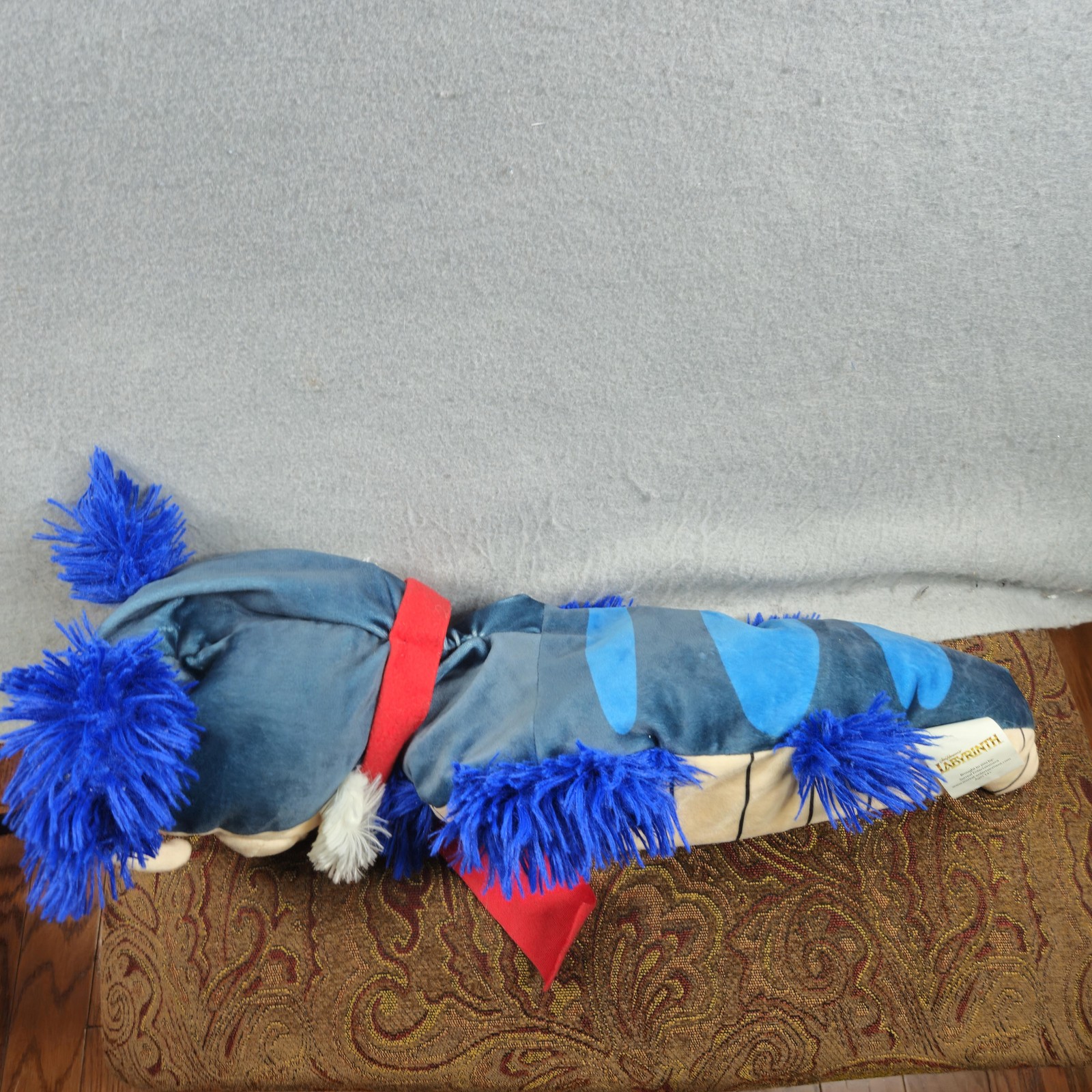 Labyrinth Worm Blue Plush Travel Neck Pillow Zip Up 'Ello William Henson Soft