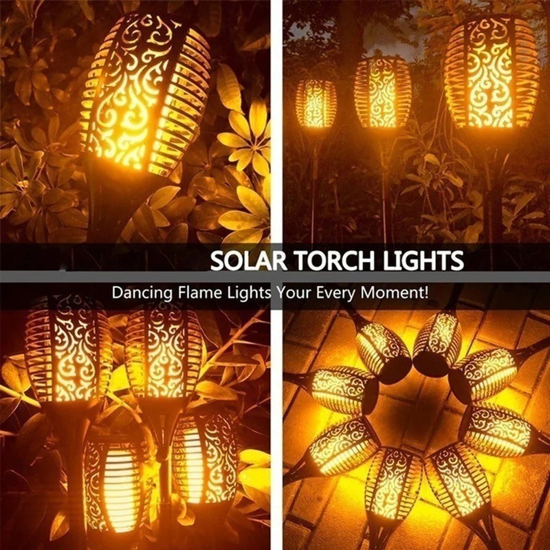 4Pack 96LED Solar Flame Light
