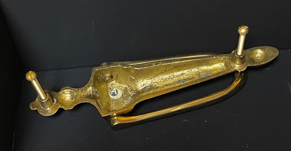 Vintage Amerock Solid Bright Polished Brass Door Knocker