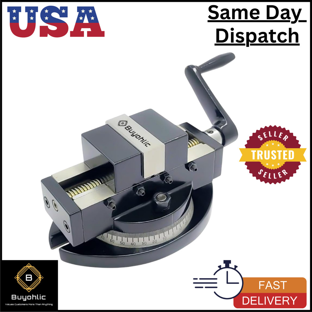 Self Centering Milling Machine Vice with Swivel Base