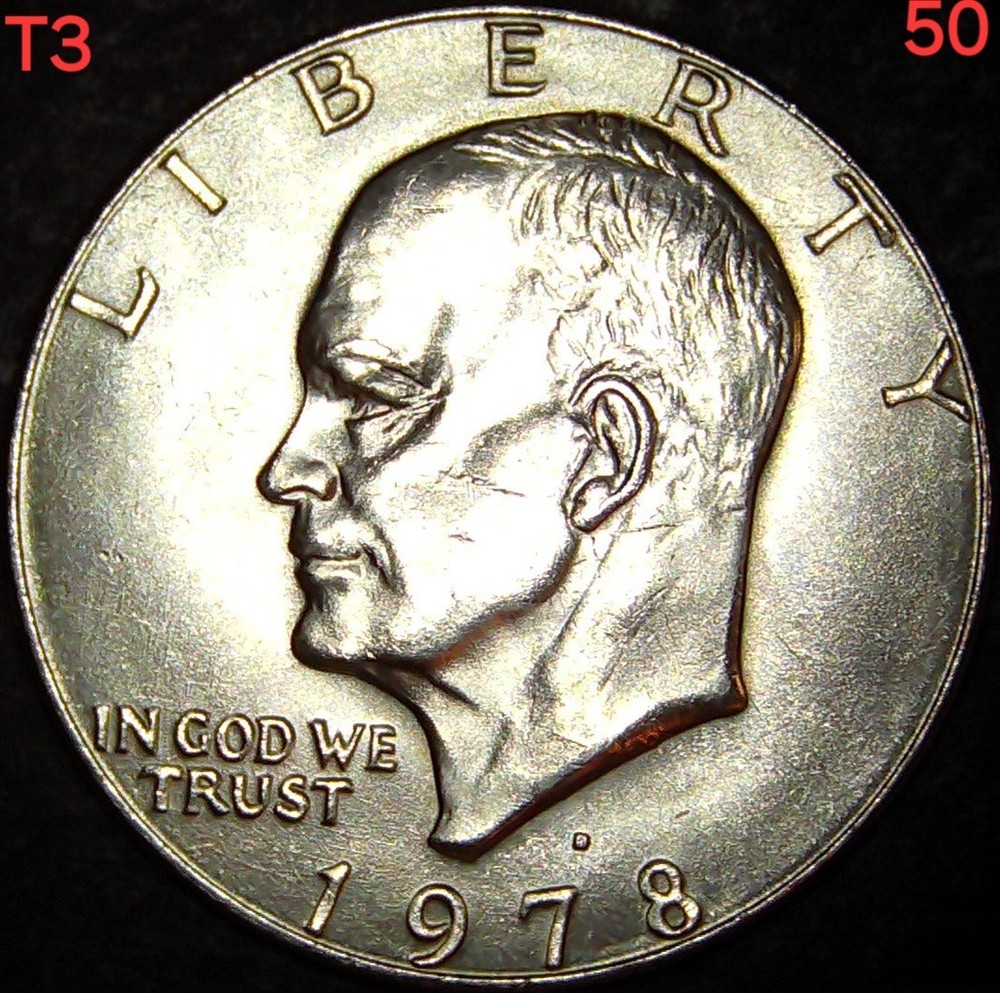 💥💥1978 D ERROR "Ike" Eisenhower $1 Almost Uncirculated💥 💥