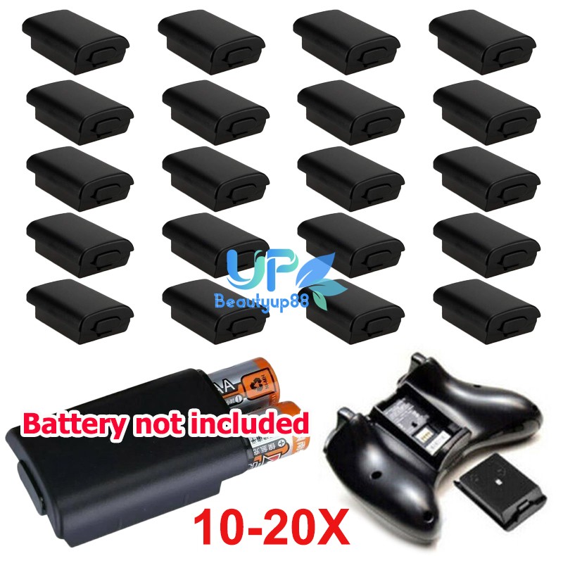 LOT AA Battery Back Cover Case Shell Pack For Xbox 360 Wireless Controller Black
