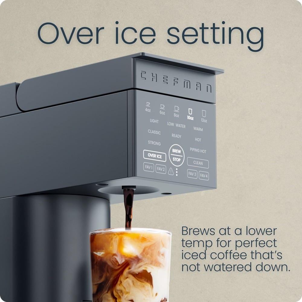 Single Serve Coffee Maker, Works with K-Cup & Grounds - Black