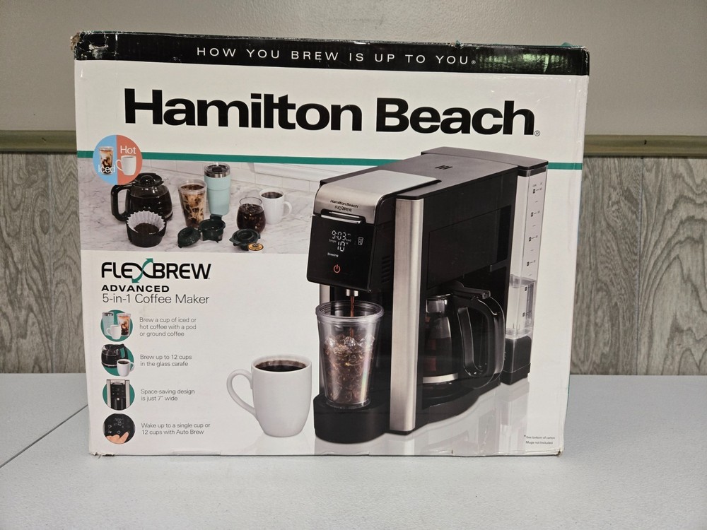 Hamilton Beach FlexBrew Advanced 12 Cup Drip & Single Serve Kcup Coffee Maker