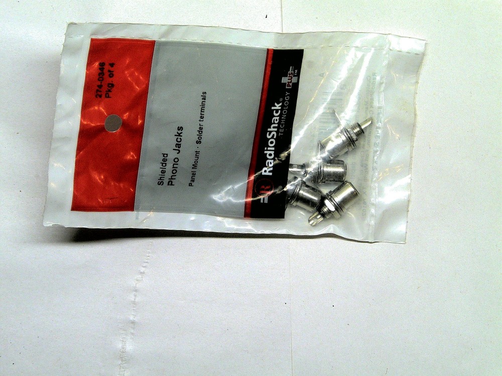 RadioShack Panel-Mount RCA Phono Jack (4-Pack) 274-0346