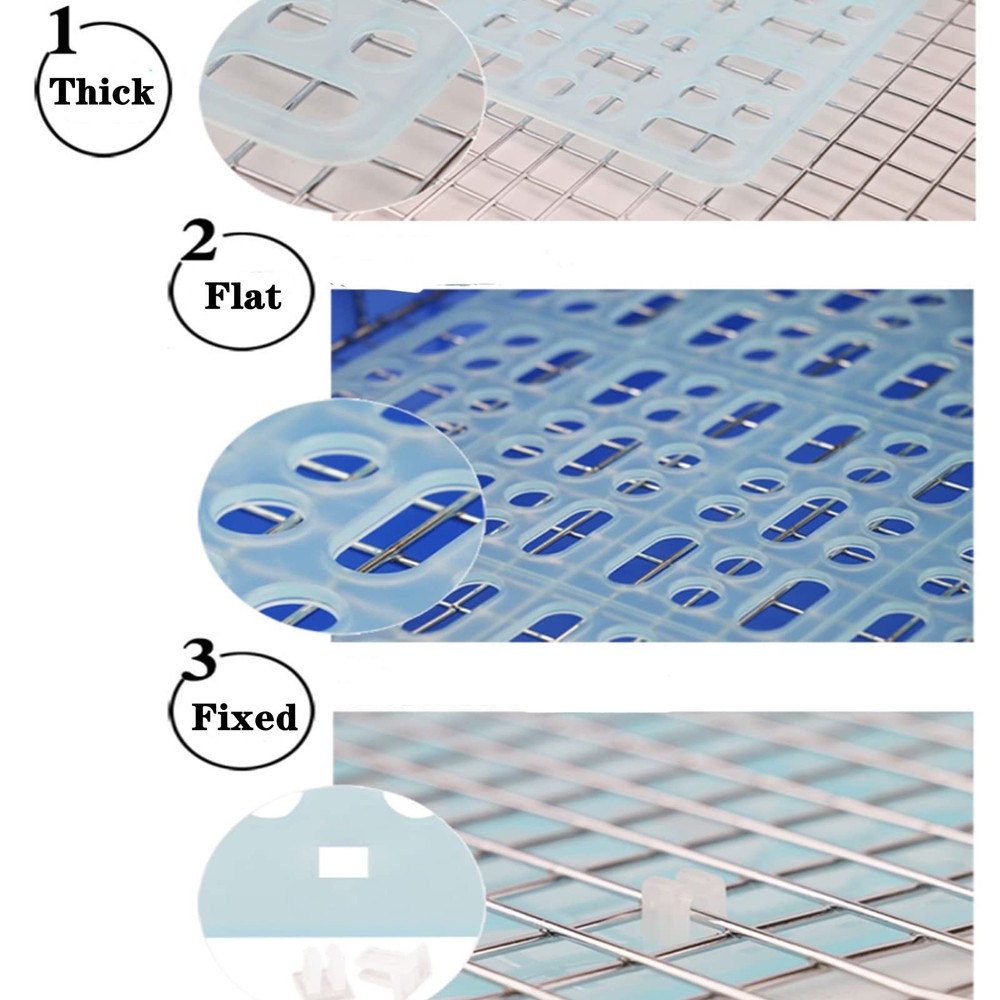 12 Pack Plastic Rabbit Cage Mat, Durable Rabbit Floor Mat with Snap Joint, Fo...