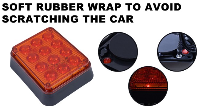 2PCS Wireless Magnetic Amber Strobe Emergency Kit | Rechargeable