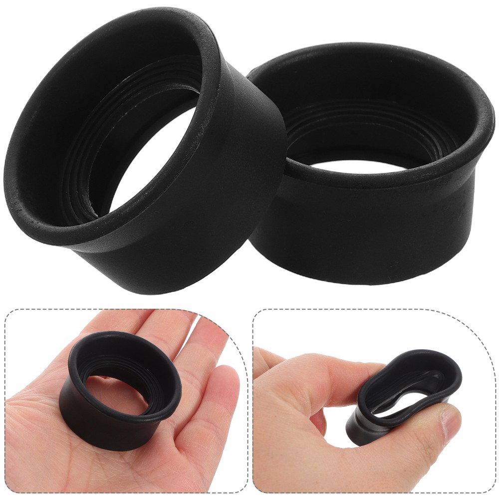 2 Pcs Microscope Eyepiece Cover Binocular Cups Binoculars Rubber
