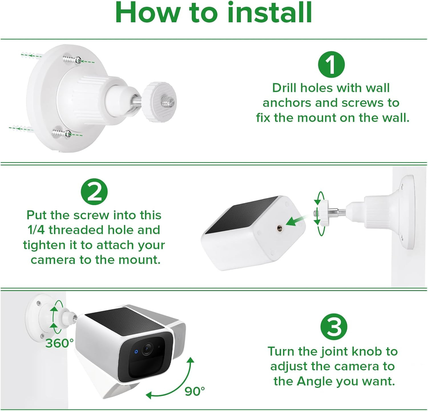 2Pack Security Camera Mount Compatible with Eufy Solocam S220/C210 Eufycam 2C/2