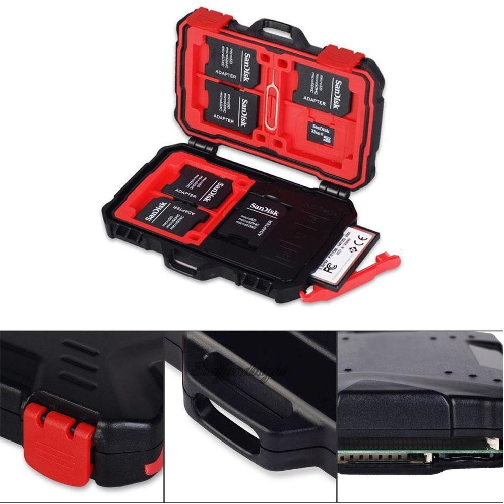 3.0 USB Waterproof Storage Memory Card Reader SD MicroSD CF Sim Storage Case Box