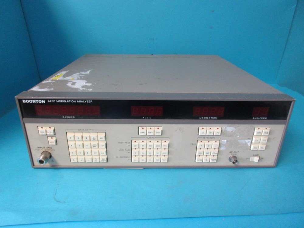 BOONTON ELECTRONICS CORP MODEL 8200-S/1 MODULATION ANALYZER TEST EQUIPMENT WORKS
