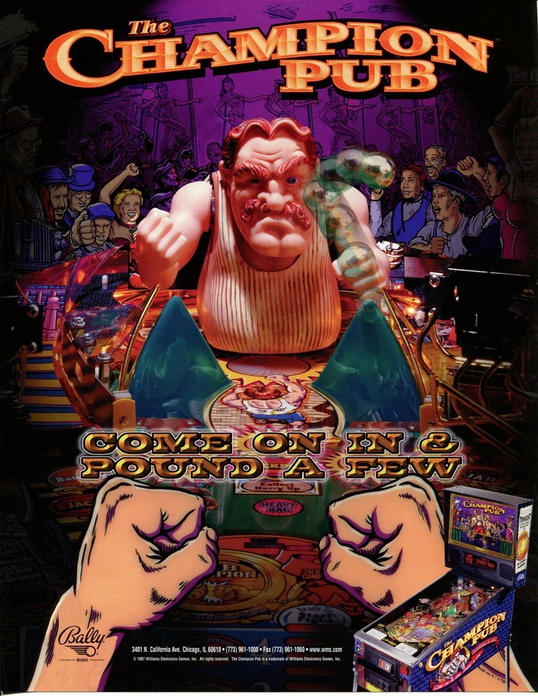 Champion Pub Pinball Flyer Mint / Brochure / Ad