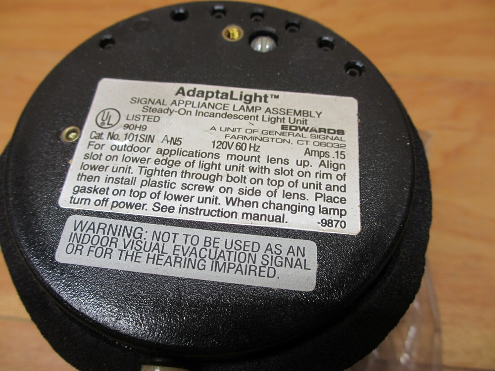 Edwards 101SINA-N5 AdaptaLight *NEW* Amber Stackable Beacon Lamp