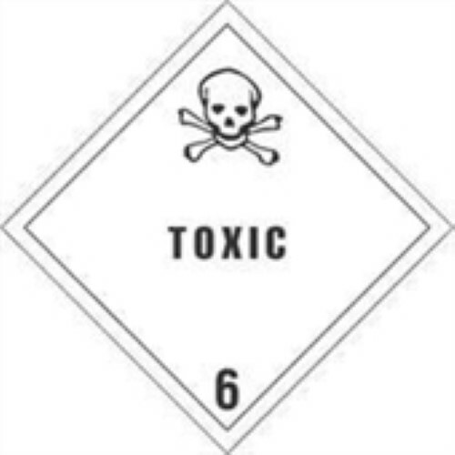 1000 - #DL5181 4x4" Toxic - Hazard Class 6 Label