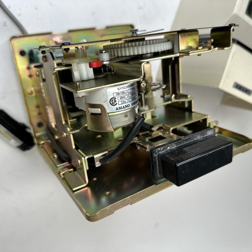 Amano Model 3636 Time Recorder Time Clock with Key working video