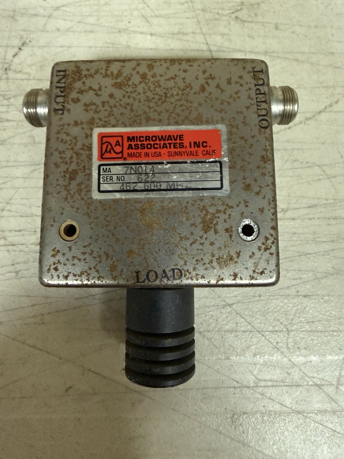 Microwave Associate 462.600 UHF MHz Single Load Isolator GMRS