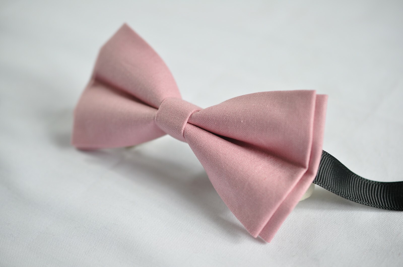 Dusky Dusty Rose Blush Pink Bow Tie + Navy Blue Suspenders Braces for all ages