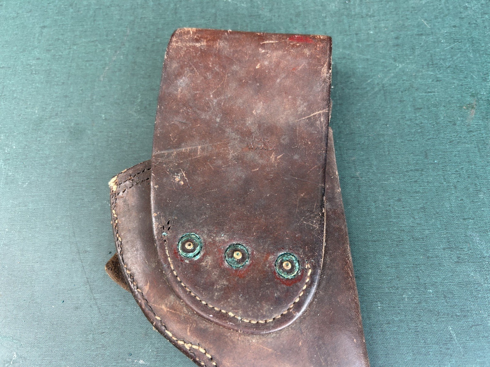 WWI US COLT / SMITH & WESSON MODEL 1917 REVOLVER HOLSTER-MARKED W O D 1918