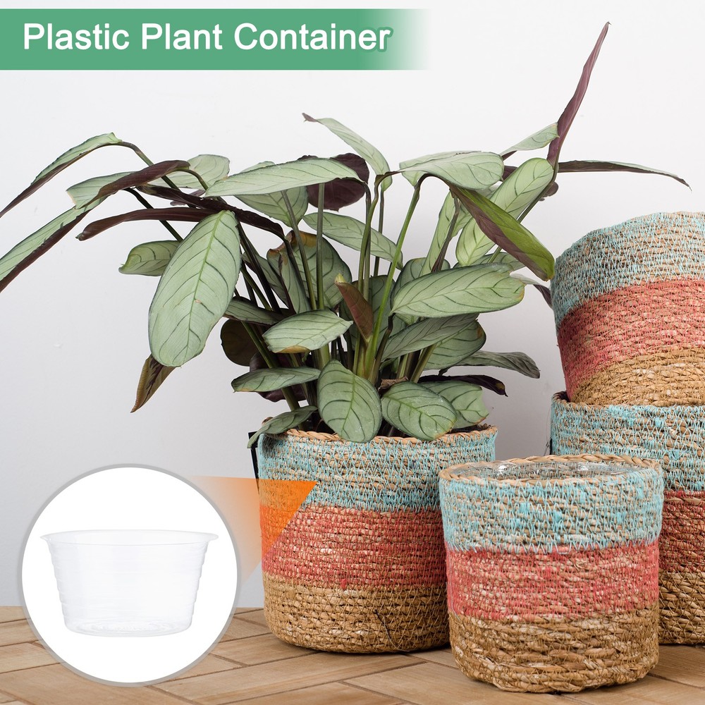 10 Pack Planter Coasters 6" Plant Coasters [Transparent]