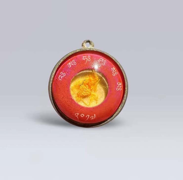 Tibet Vintage Old Buddhist Bai Ma Luosan Master Personal Portrait Badge Amulet