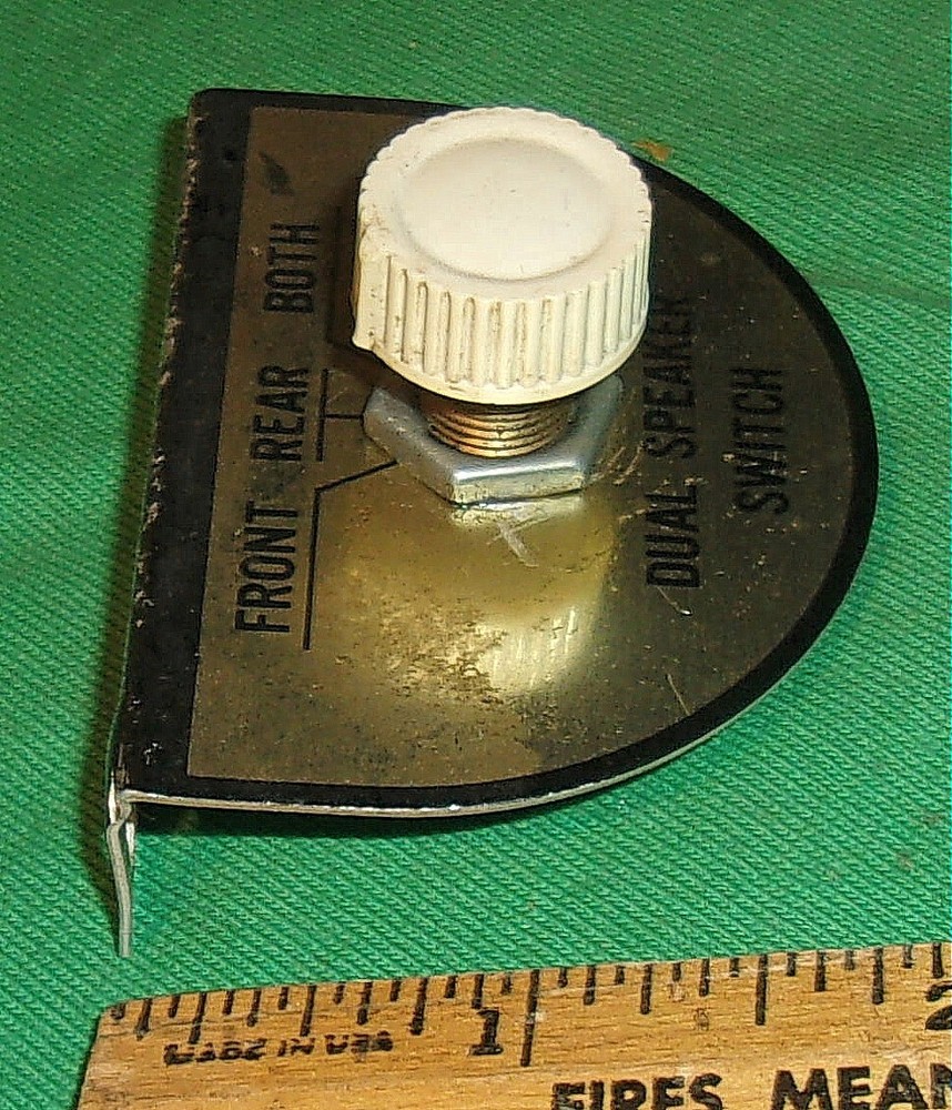 Dual Speaker Switch for Jukebox or Old Bar System Auto Clean! w/knob!
