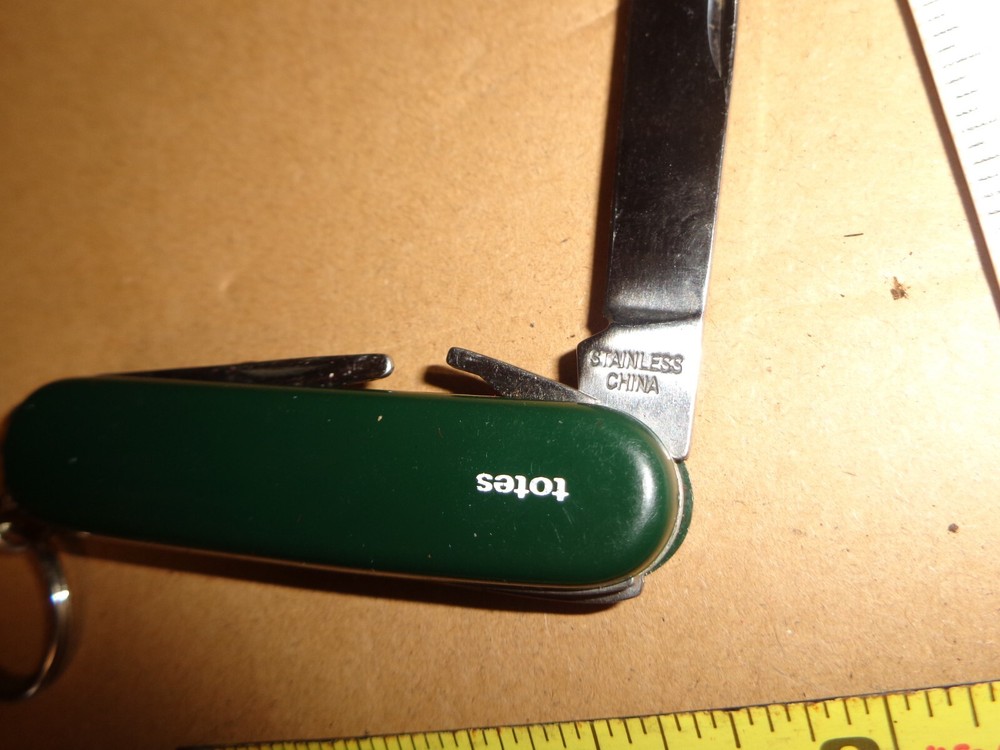 NICE TOTES MULTI PURPOSE BLADE STAINLESS POCKET FOLDING GOLFERS TOOL KNIFE