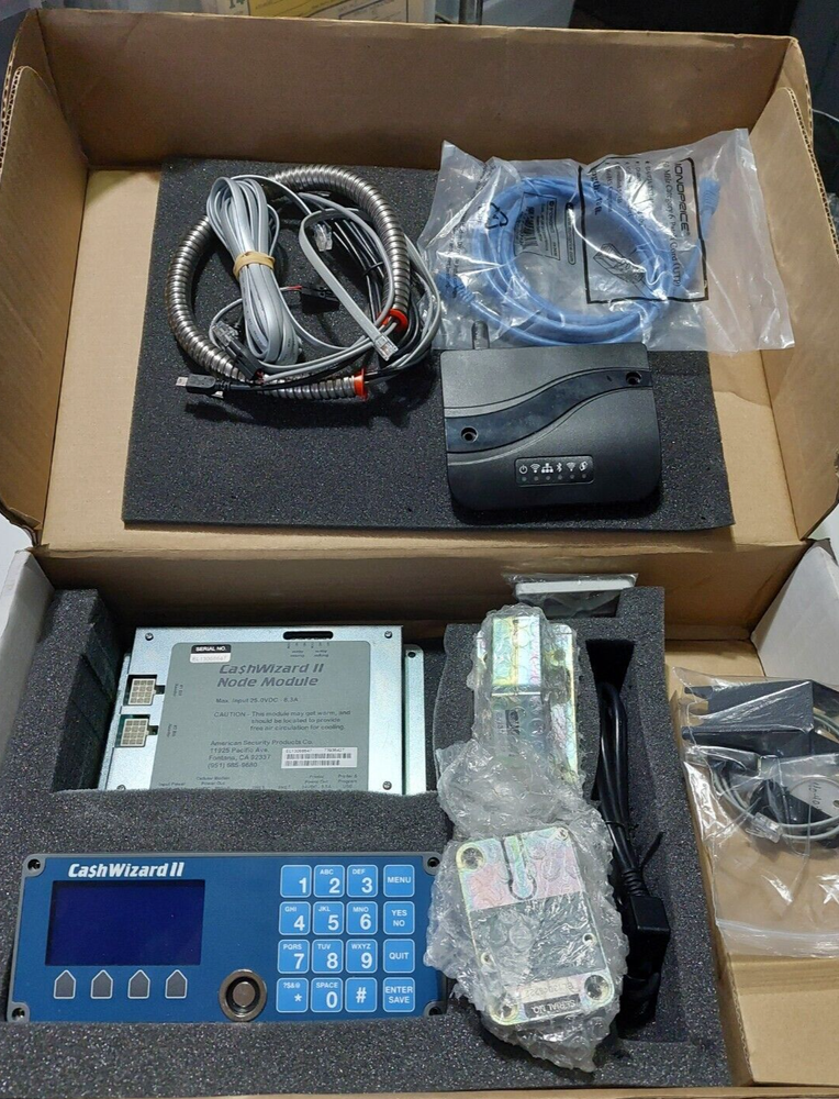 OEM Amsec CashWizard II Electronic Cash Safe Access Control System. Complete Kit