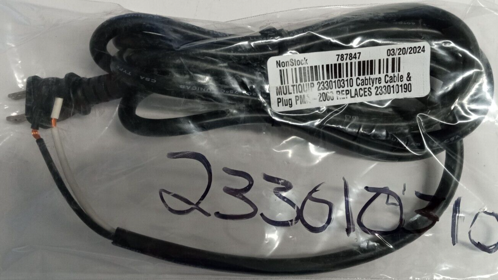 MULTIQUIP 233010310 Cabtyre Cable & Plug