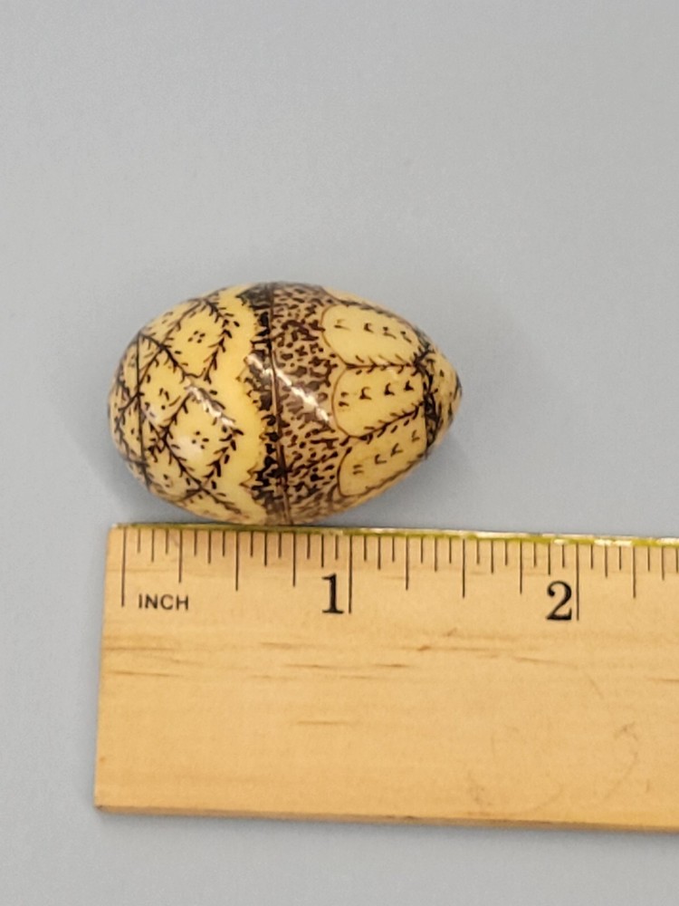Antique 19th Century Egg Thimble Case Handpainted