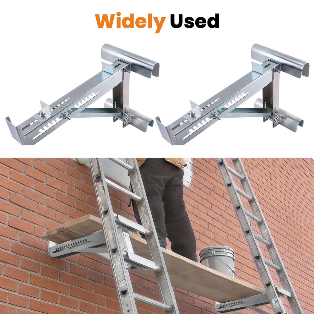 2pc Ladder Work Bracket 20 Inch 440lbs Load Adjustable Steel Window Siding