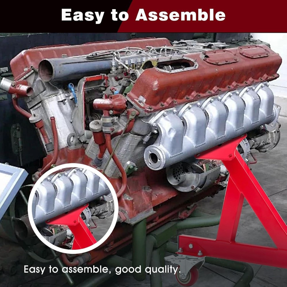 Easy Assembly Heavy-Duty Engine Stand for GM LS Series - Compact Design