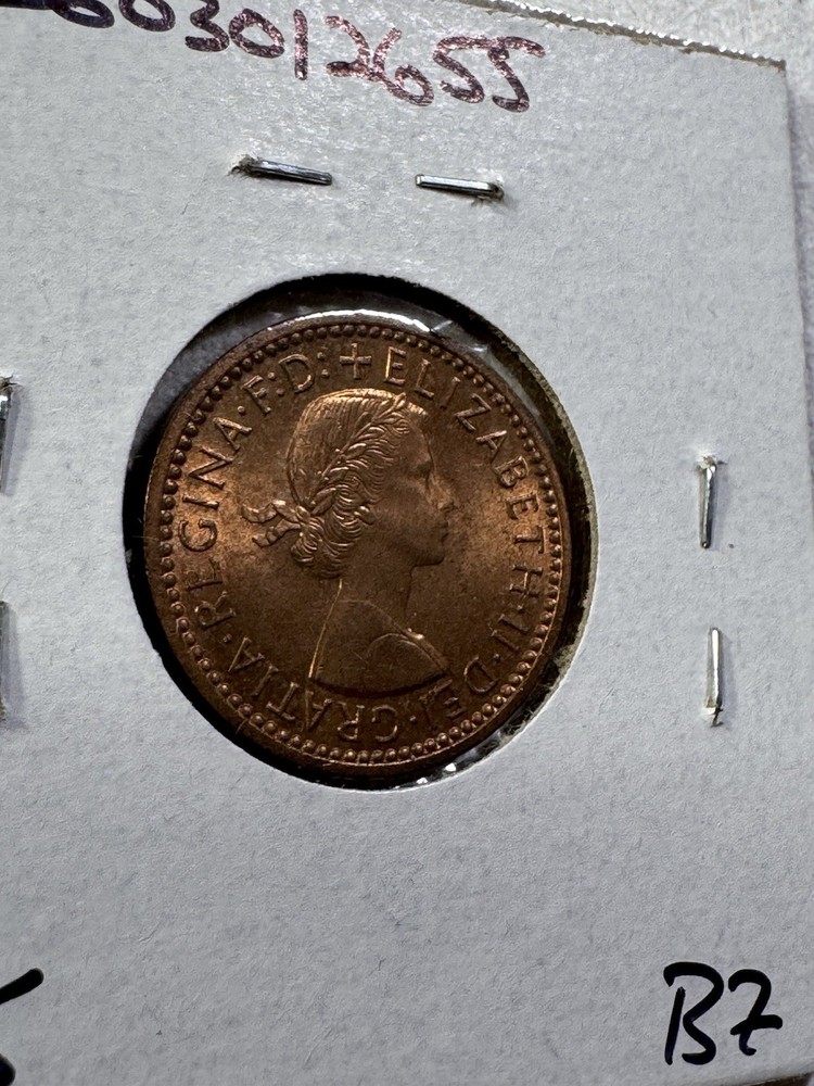 1955 Great Britain Farthing Bronze Coin