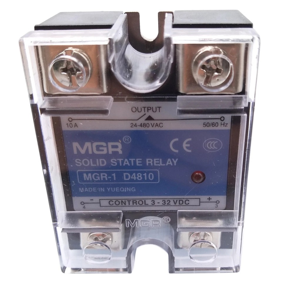 D4810 10A Single Phase SSR Solid State Relay Solid State Relay DC to AC, 3-32V DC